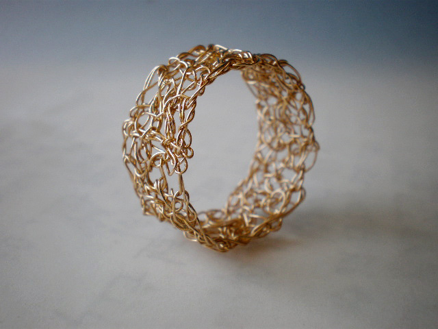 Crochet Gold Filled Ring